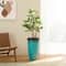 Glitzhome® Oversized Turquoise Honeycomb Textured Tall Plastic Planters, 2ct.